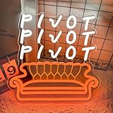 Friends TV Show Neon Signs Dimmable Pivot Neon Sign for Wall Decor, Sofa Neon Light Sign for Bedroom Living Room LED Friends Themed Party Decorations for Birthday Christmas Gifts