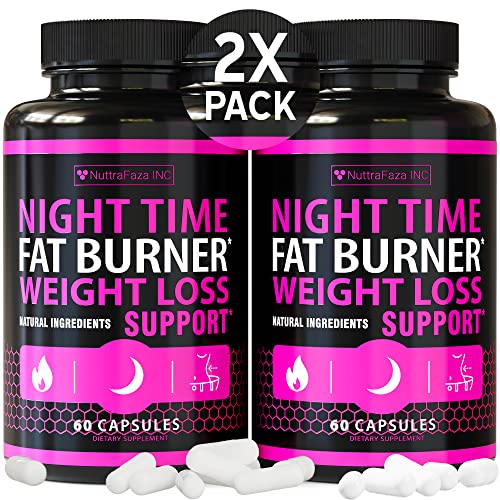 (2 Pack) Night Time Weight Loss Pills for Women – Advanced Weight Loss Supplement – Fat Burners for Women Weight Loss – Diet Pills That Work Fast for Women – Belly Fat Burner – Appetite Suppressant