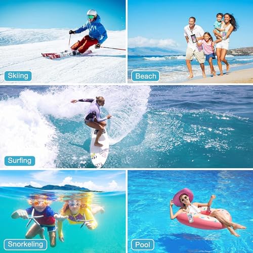 Waterproof Case 2 Pieces Underwater Bag Compatible with Motorola Moto G 5G (2025), for Pool Sea Floating Cover Touch Screen IPX8 Pouch Clear