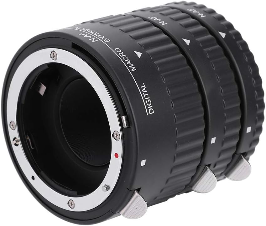 aqxreight for Auto Focusing Macro Extension Lens Tube 12mm+20mm+36mm for DSLR Close Up and Length Alter Image Can Lightweight Metal Materials The Durable Quality (MK-N-AF1-B)