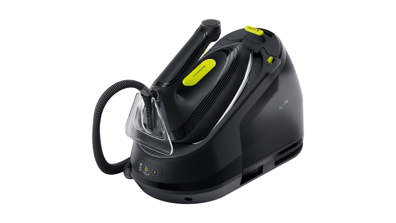 Braun CareStyle 3 IS3257BK stacja parowa z technologią FreeGlide 3D, szybkie nagrzewanie, tryb iCare, prasowanie pionowe, zdejmowany zbiornik 1,8 l, 2200 W, kolor czarny