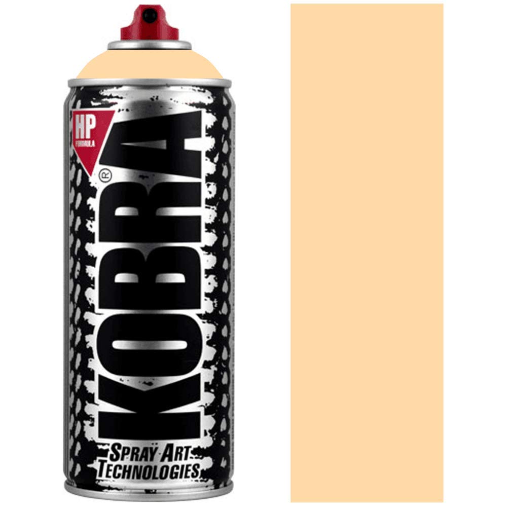 KOBRA HP High Pressure Spray Paint 400ml Can – Professional Grade 100% Acrylic Formula with Matte Finish for Graffiti, Street Art, Crafts & Multi-Surface Use (720 Cipria)