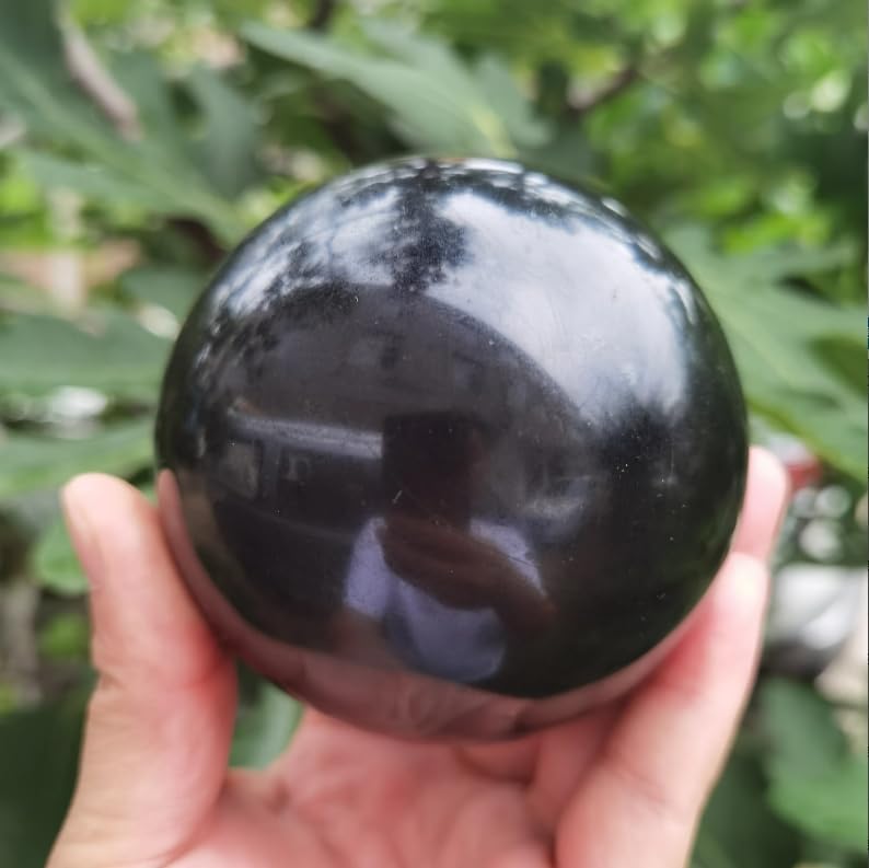 Schwarzer Turmalin Power Aura Sphere Reiki Dekor Wohndekoration Geschenke,700-750g