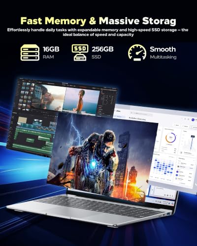 Image of 15.6 inch Laptop Computer, Win 11 Pro, Pentium 2.10GHz (Base Freq.), 16GB RAM