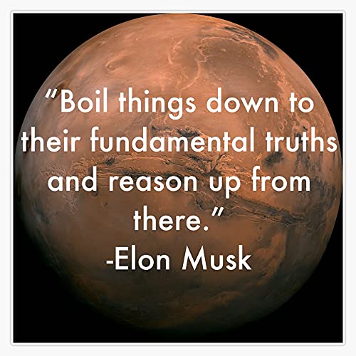 STG Trading Elon Musk Fundamental Quote Vinyl Bumper Sticker Decal