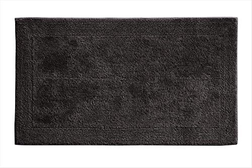 Grund Puro Series 100% Organic Cotton Reversible Bath Rug, 24 x 40 Inch, Graphite