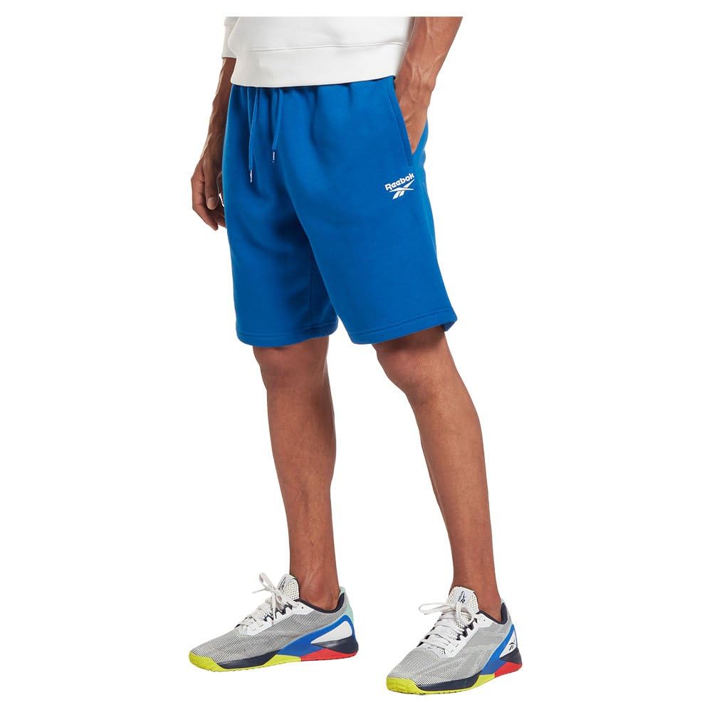 Reebok Men's Identity Fleece Shorts Vector Blue/White L