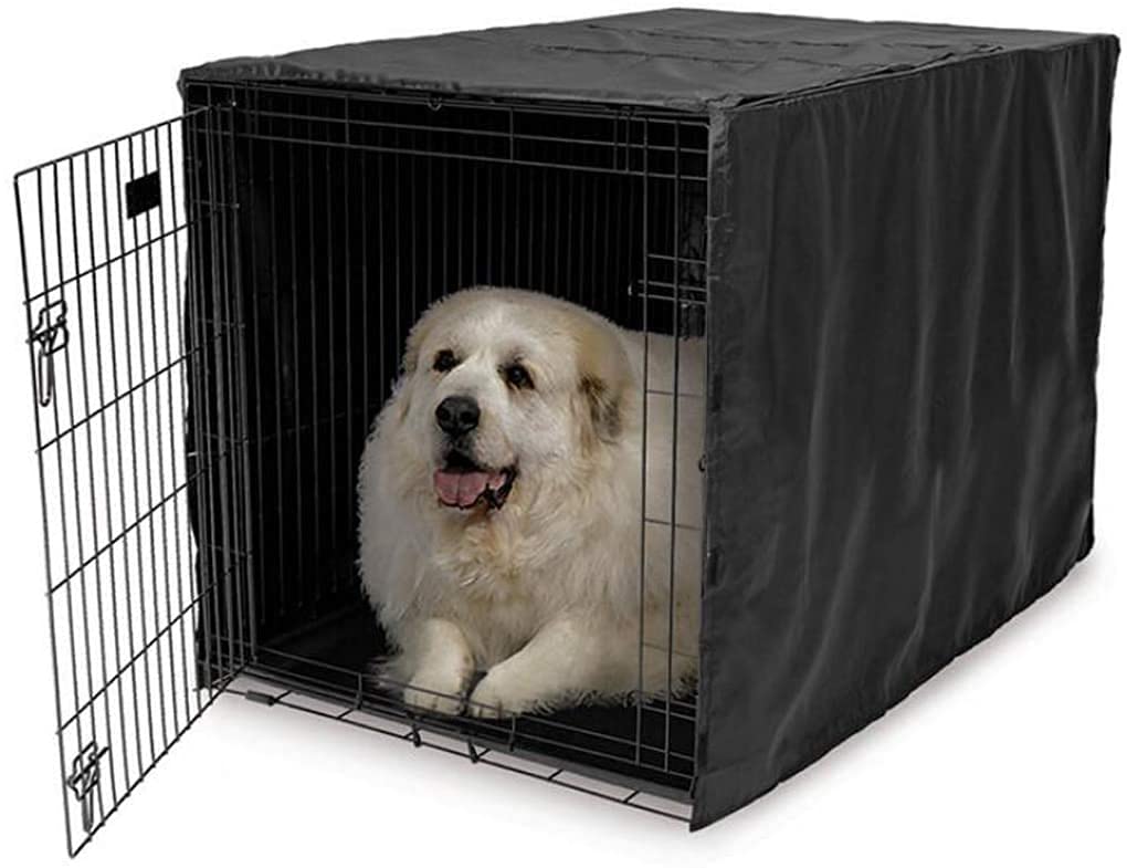 UCARE Dog Pet Crate Covers for 22-48inch Waterproof Dogs Cage Cover Durable&Rainproof Polyester Pet Kennel Covers with Carry Bag Extra Large Black (XS: 22x13x16in/ 56x33x41cm)