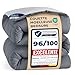 Bedsure Couette 260x240 Quatre Saisons Toute l'Année - Couette sans Housse 260x240cm 300g/m² - 4 Saisons Reversible Gris/Gris Clair, Duvet Doux et Chaud pour Allergiques