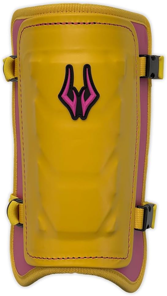 AEGIS Baseball Batter Leg Guard, Shin & Foot Protector for Adults, Yellow | Pink