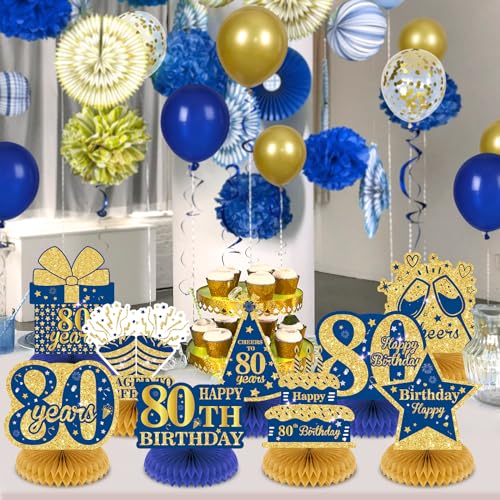 Décorations de table pour hommes et femmes 80 ans en kit - 2