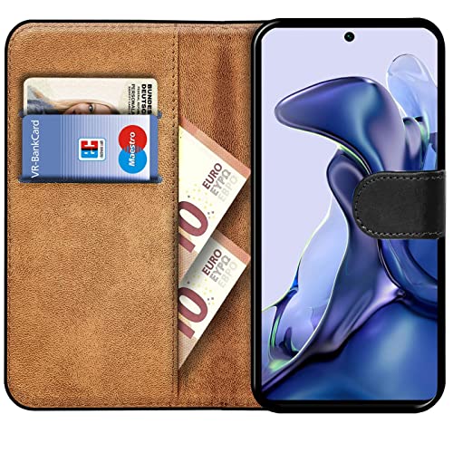 Verco Wallet Case for Xiaomi Mi 11T Book Cover for Xiaomi 11T Pro with Magnetic Closure compatible with Xiaomi Mi 11T / 11T Pro Flip Case with Card Slots Faux Leather - Black - Image 2