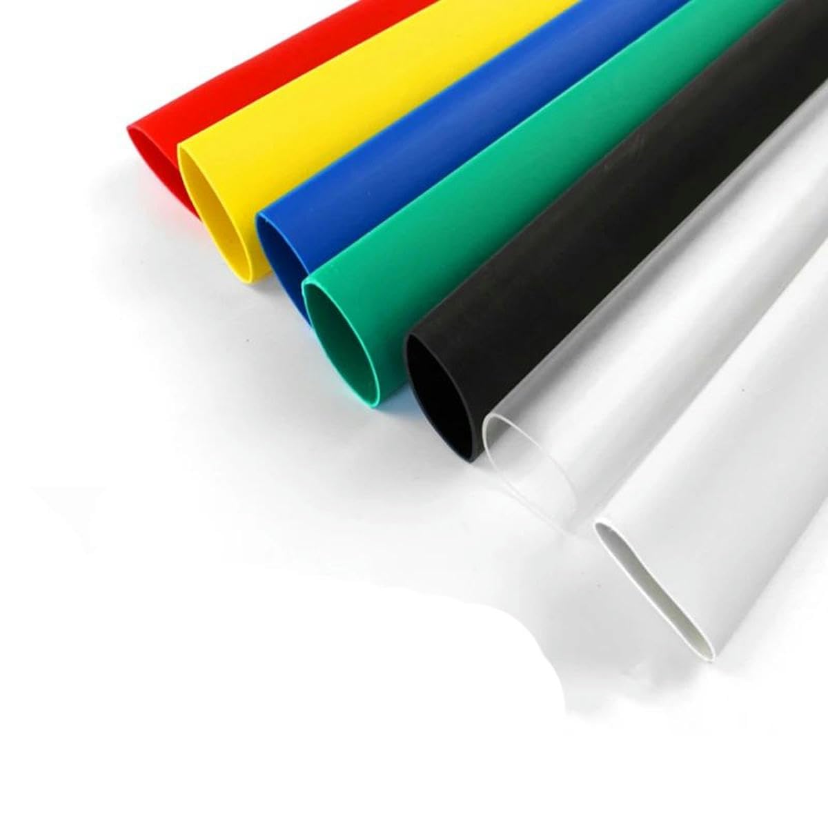 Gaine thermorétractable 3:1 à double paroi, diamètre : 1,6/2,4/3,2/4,8/6,4/7,9/9,5/12,7 mm, gaine adhésive, 1 m/pièce, vert, 90 mm x 1,22 m