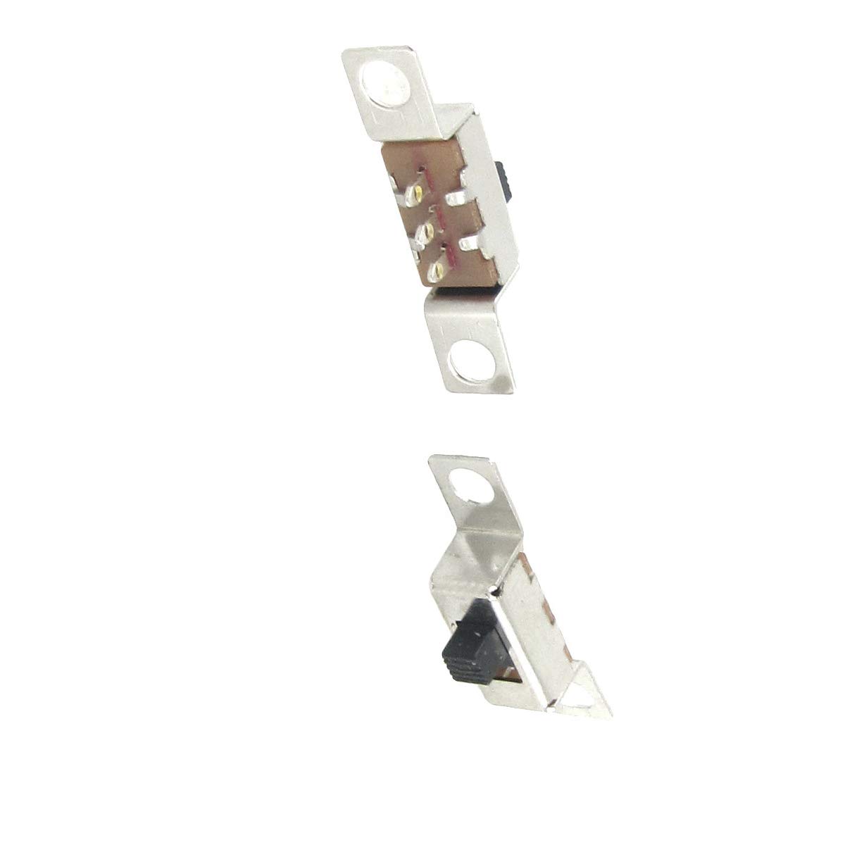 Aexit 5 Pcs Networking Products 3mm Height Knob 3 Pin 2 Position 1P2T SPDT Panel Slide Switch 0.5A Switches 50V DC
