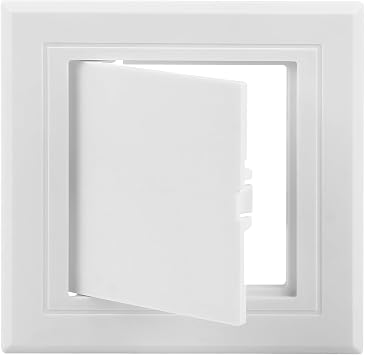6x6 inch Plastic Access Panel for Drywall Ceiling Reinforced Plumbing Wall Access Doors Removable Hinged 15x15cm, White, Ak578