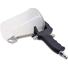 Gel Coat Spray Gun with 4mm Nozzle and 3 Cups, Air-Powered Gelcoat Dump Spray Gun for Resins, Parting Films, Plasters, Paints, 0.4-0.5Mpa Air PressureBlack,1