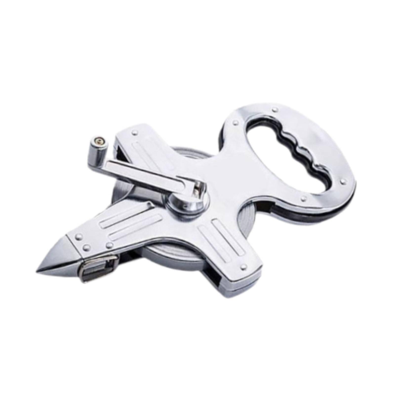 MagiDeal Cinta Métrica con Marco de Metal, Herramienta de Medición, Cabezal Cónico Preciso, Portátil, Fácil de Leer, Multiusos para Construcción, Carrete de Ci, 100m