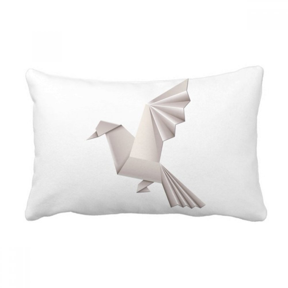 Coussin lombaire imprimé pigeon géométrique multicolore de 16 x 24 pouces pour salon