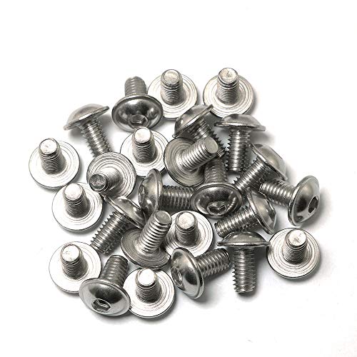 Tornillos de cabeza redonda M5 x 8 mm en acero inoxidable 304 con cabeza hexagonal, 25 uds