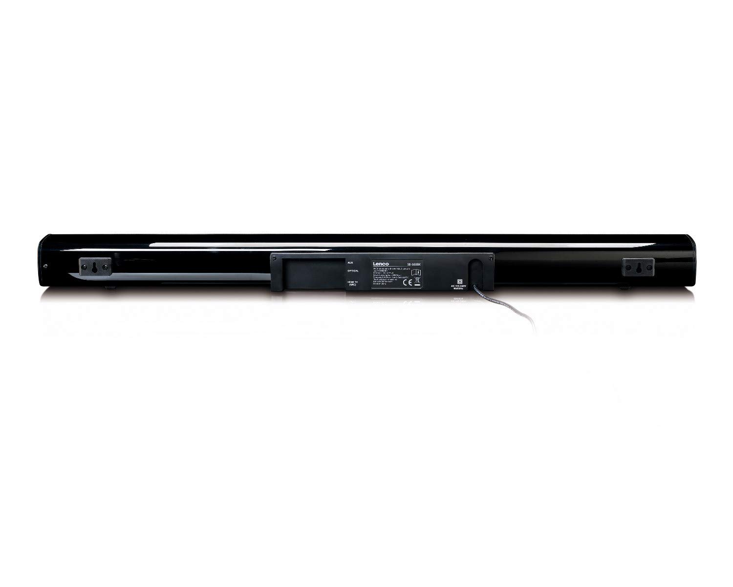 Soundbar Lenco SB-080 Con Bluetooth 5.0, HDMI ARC, Ingressi AUX/RCA/Ottico, Subwoofer Integrato E 80W RMS – Montaggio A Parete Incluso