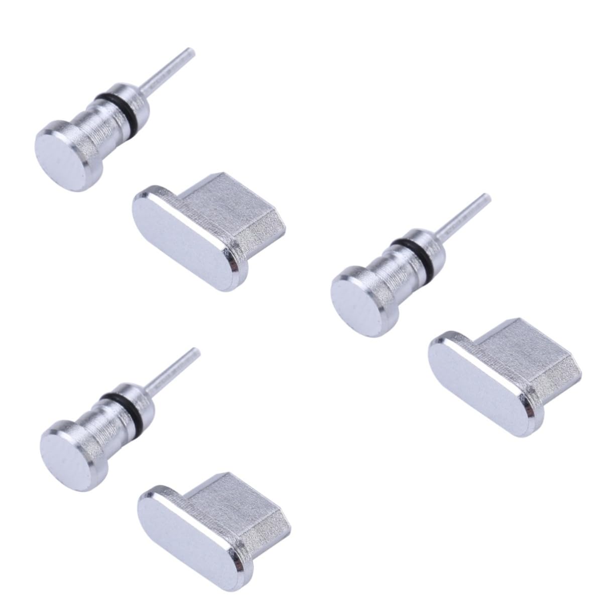 DOITOOL 6 Pcs Set Plug Earbuds Charger Earphones Wired Headphone Adapter Plane Pin Silver
