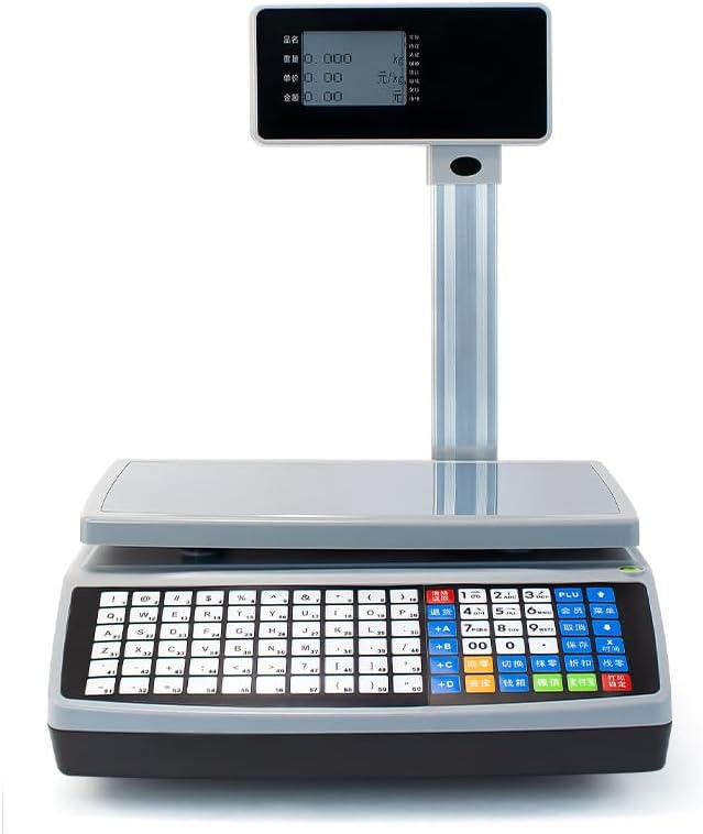 PS6 Cash Register Scale Dual Screen Intelligent Weighing Cash Register Electronic Scale, Settlement Printing Equipment Restaurant Cash Register,