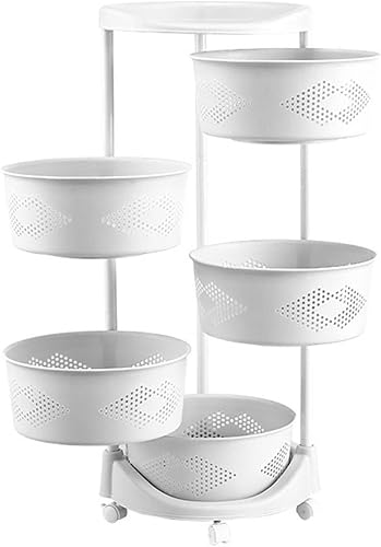 Organizador de aperitivos apilable de 45 niveles estante giratorio de esquina para almacenamiento de frutas y verduras cesta de almacenamiento de