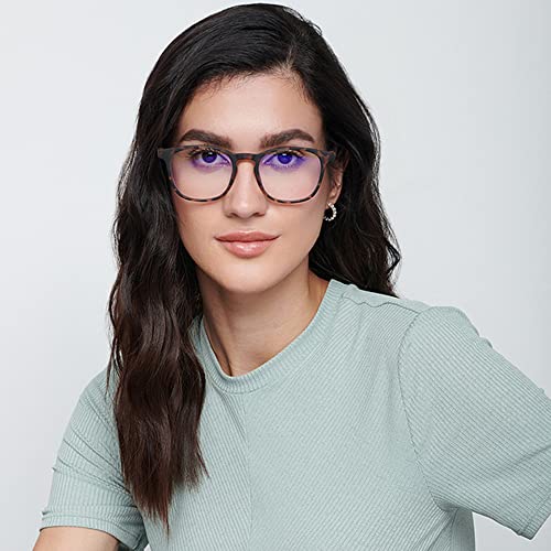 LENSKART BLU | Zero Power Bluecut & Antiglare Computer Eyeglasses | Brown Full Rim Square | For Men & Women | Large | LB E14058 - Image 6