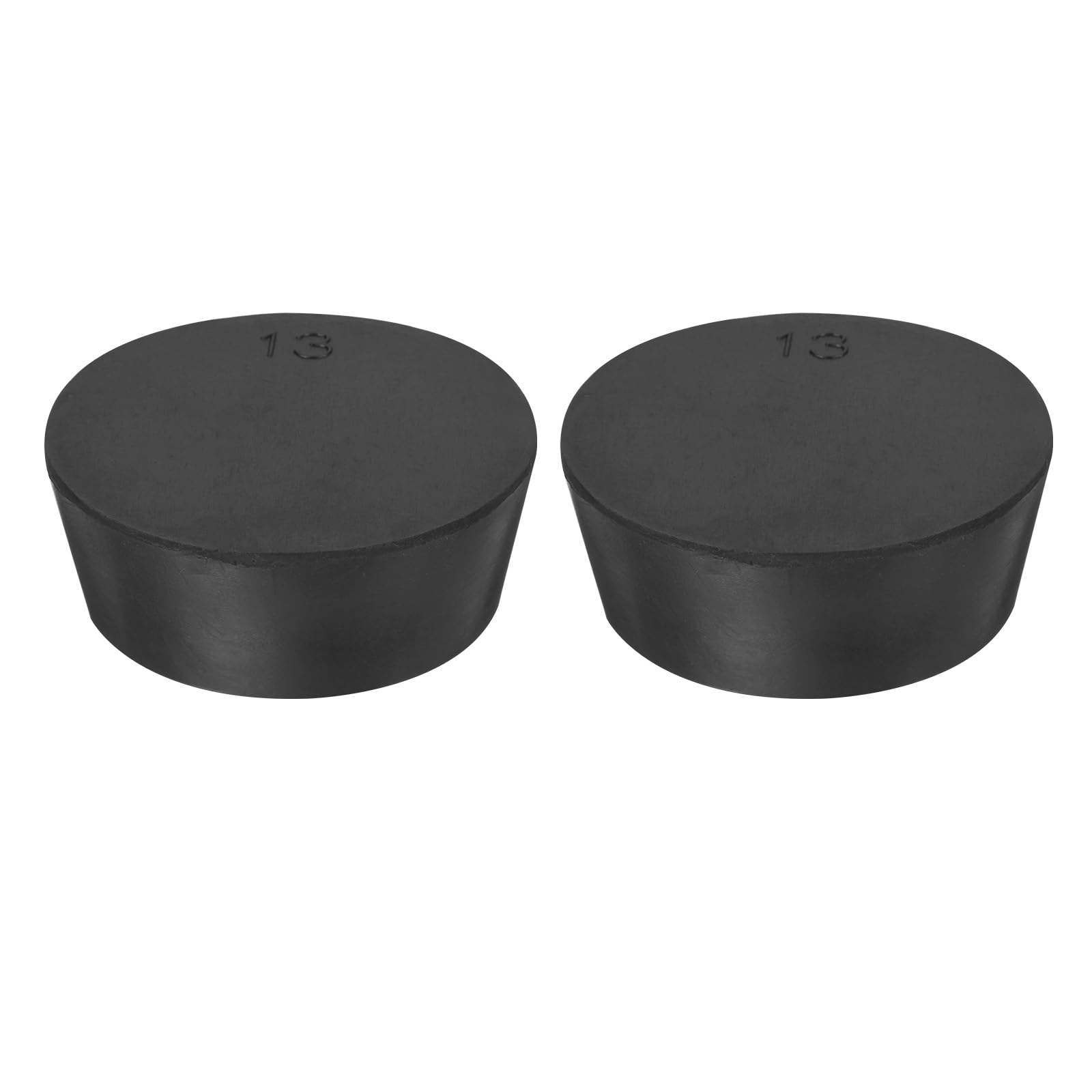 sourcing map Rubber Tapered Plug 58mm to 68mm Solid Test Tubes Bungs Stopper Black for Lab Home 2 Pieces