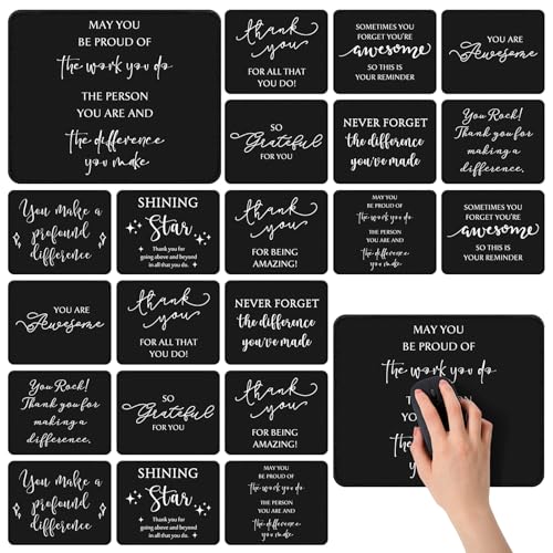 Seajan 20 Pcs Employee Appreciation Gift Bulk Inspirational Mouse Pad with Non Slip Rubber Base...