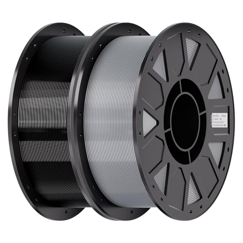 Image of Creality Ender PETG 3D Printer Filament 1.75mm 2KG (4.4lbs), High Precision, Strong Toughness, Odorless, Better Flow, Moistureproof 3D Printing Ender PETG Filament, Black & Grey