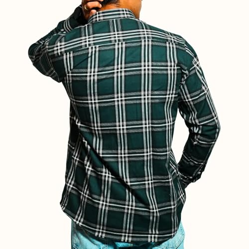 Image of RuggedNap Checked Cotton Shirt for Men | Premium Casual Plaid Shirt, Soft Breathable Everyday Wear