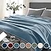 Vellux 1B07056 Original Insulating Core Hotel Style Solid blanket Machine Washable Soft Cozy Warm Thermal Durable Pet Friendly All Seasons Layering Bed Sofa Blankets, Twin, Blue