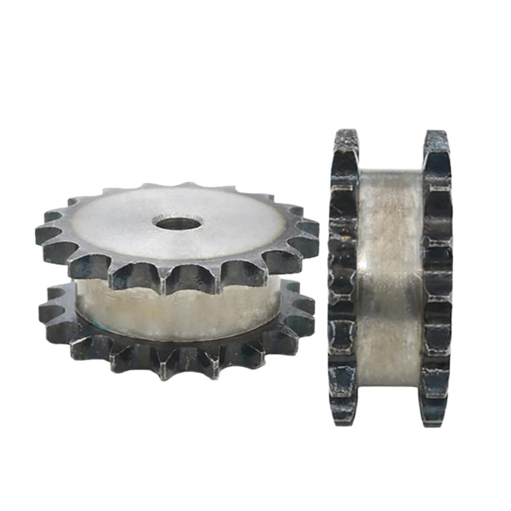 1 Stück 10–26 Zähne 08B zweireihige Kettenräder 45# Stahl 12 mm–18 mm Bohrung Industriekettenrad Motorkettenantrieb(24 Teeth(Hole 18mm))