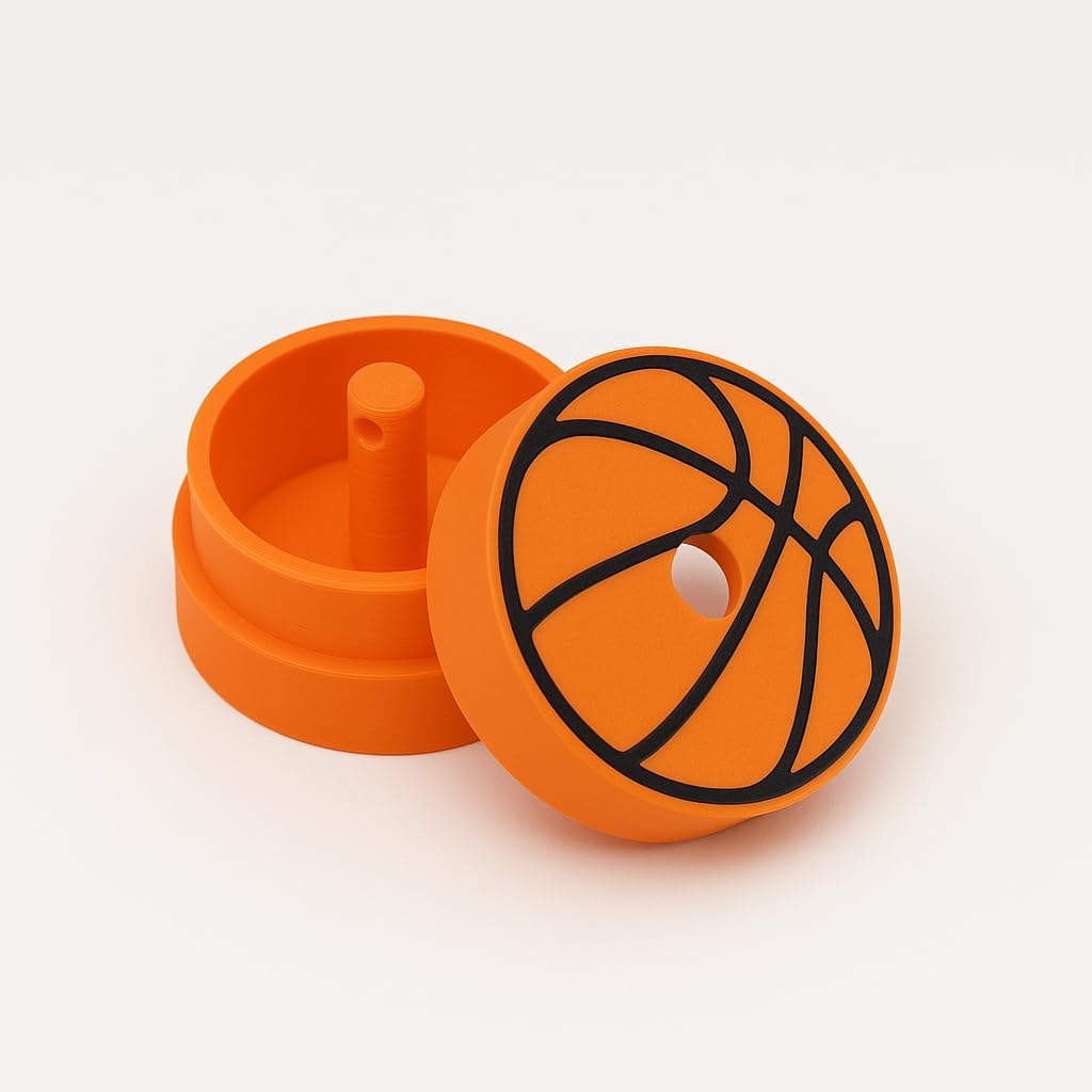 2-Pack Basketball Jewelry Holder Keychain | Travel Box Case | Ring Holder | Small Organizer Box | Portable Ring Keeper Keychain | Storage Case