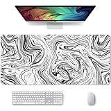 Auhoahsil Large Mouse Pad, XXL Desk Pad, Extened 35" x 15", Non-Slip Rubber Base, Stitched Edges, Su