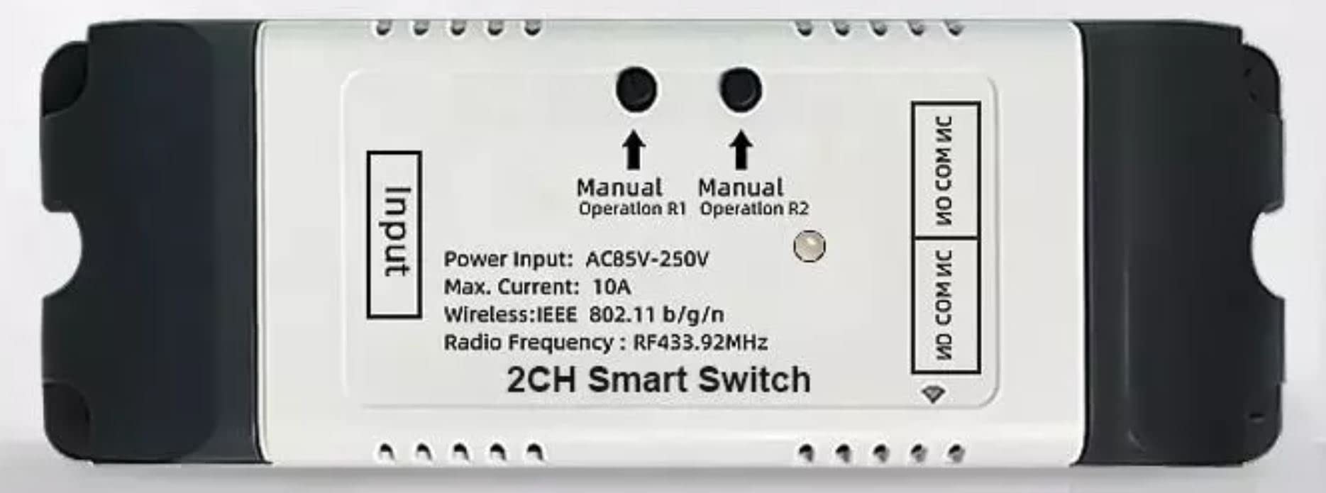 Eazyliv Smart Solutions 2 channels WiFi Wireless Switch Inching, Self-Locking Relay Module, be Applied to Access Control Tuya Life APP,DIY WiFi Garage Door Opener (2CH 85V-250V)