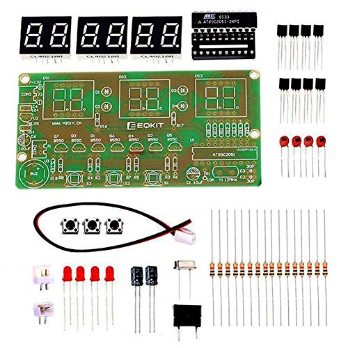 Icstation 6 bit Digital Clock DIY Soldering Kit, Electronice Clock Kit