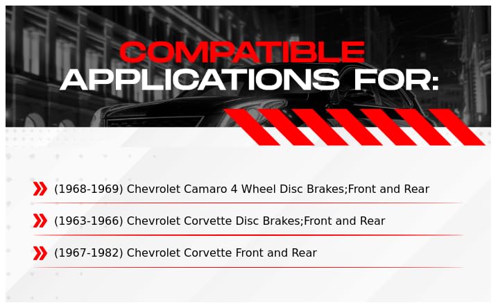 Image of R1 Concepts Front and Rear Brake Kit Fits 1968-1969 Chevrolet Camaro; 1963-1982 Chevrolet Corvette| Semi Met Brake Pads and Drilled Slotted Brake Rotors| 11.7 inch Front & 11.8 inch Rear