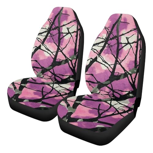 Housses élastiques de siège avant de voiture 52x138cm avec couverture de protection rose