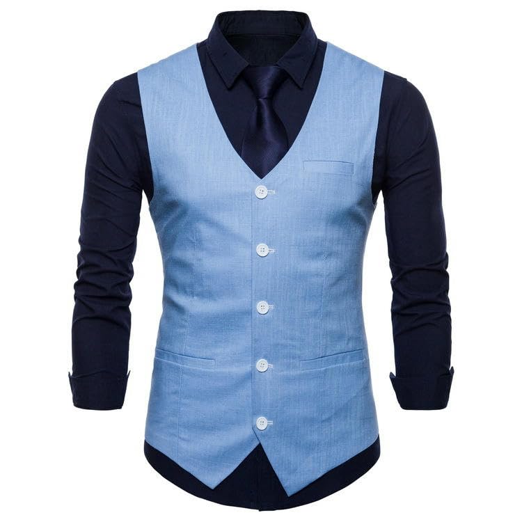 Chaleco de traje de alta sastrería con botonadura simple 5