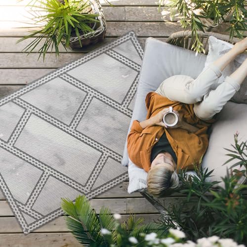 Tapis de jardin extérieur résistant décoloration imperméable 60x90