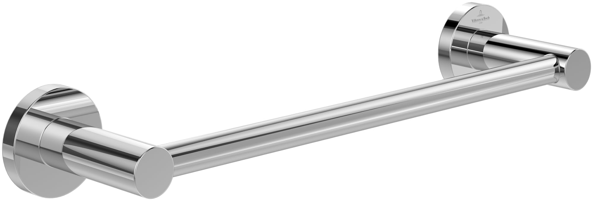 Villeroy & Boch Elements - Tender Towel Rail Bathroom Wall Mounted Towel Rail Zinc Towel Rail Round Length 366 mm Chrome