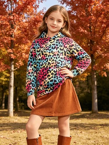 Image of uideazone Girls Pullover Hoodies 3D Graphic Printed Hooded Sweatshirt with Pocket 4-14 Years