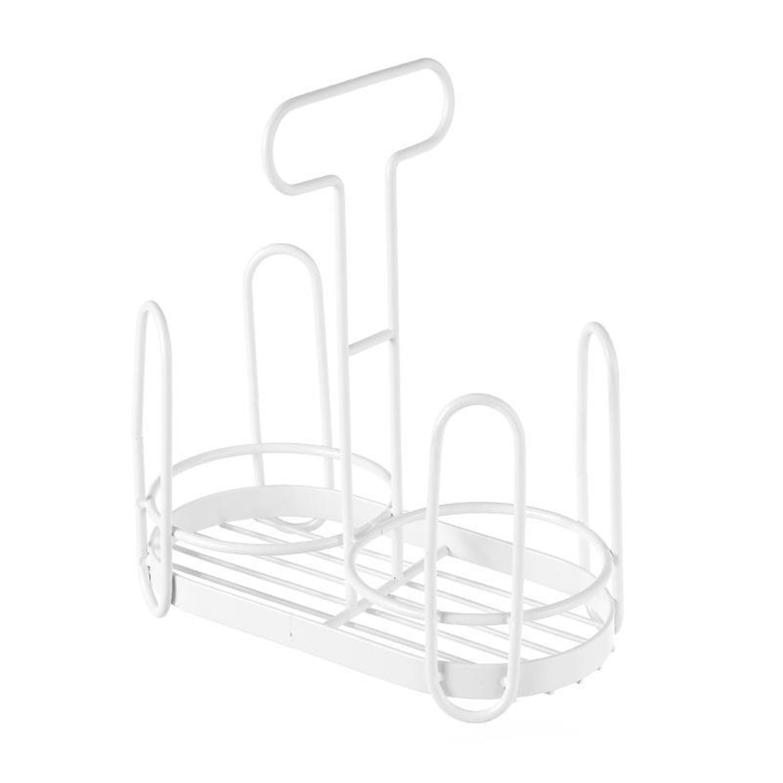 Ikfgtjre White Paper Cup Holder Paper Cup Holder, Rack Iron Art Dispenser,Multifunctional Coffee And Milk Tea Storage For The Kitchen(White)