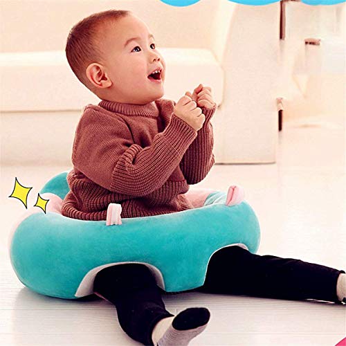 SealSee Baby Support Seat Sofa Plush Soft Animal Shaped Baby Learning to Sit Chair Keep Sitting Posture Comfortable for 3-16 Months Baby (Black)