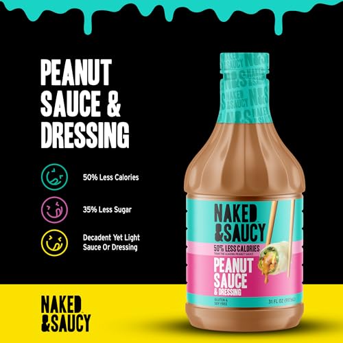 image for Naked & Saucy Low Sugar Peanut Sauce and Dressing, Gluten-Free, Soy-Fr
