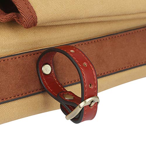 TOURBON Golftasche aus Leder und Segeltuch - 8