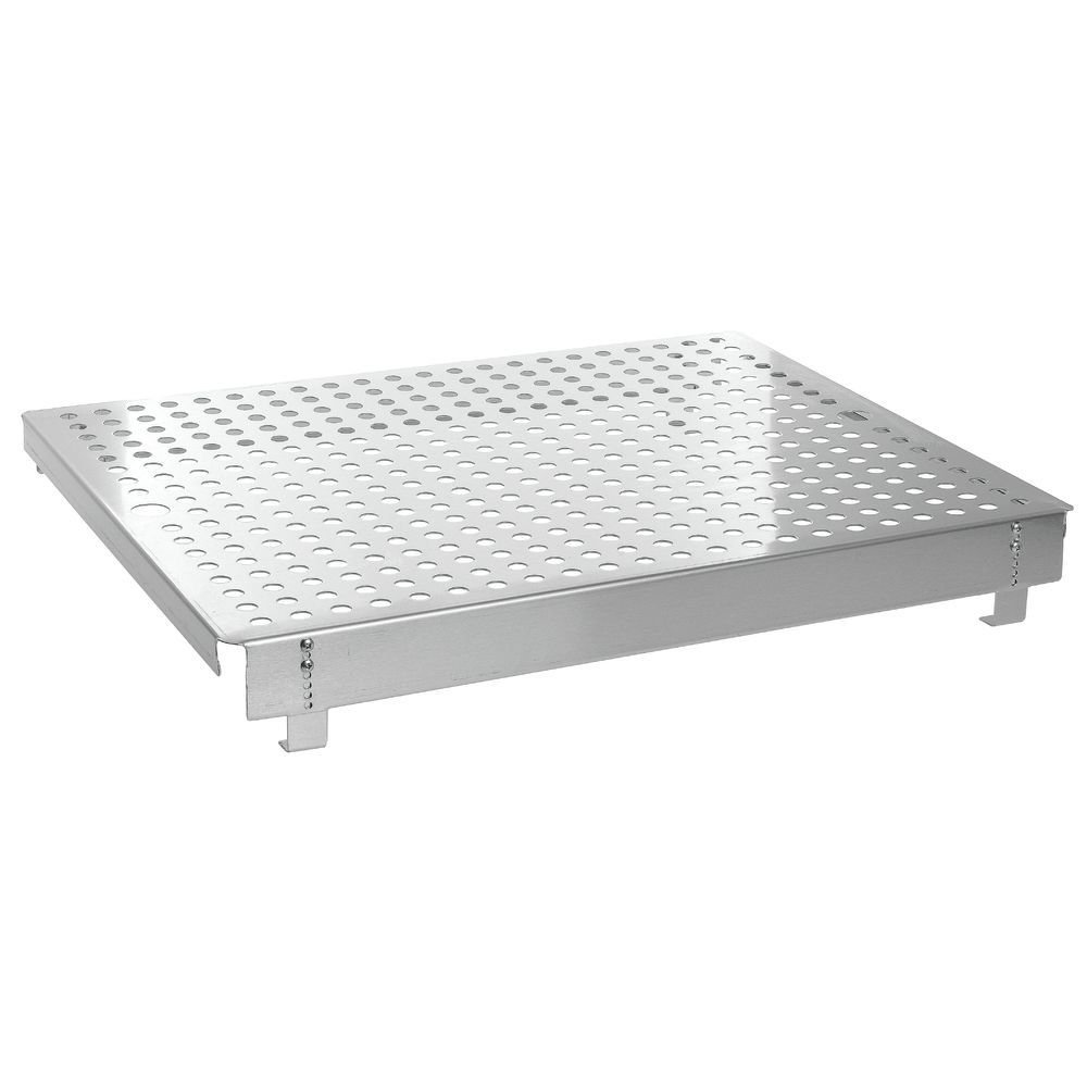 Steam Table Pan Riser Single Well Perforated Stainless Steel Adjustable Elevator - 19" L x 12" W by HUBERT – Stainless Steel, Silver, Model 191538027895