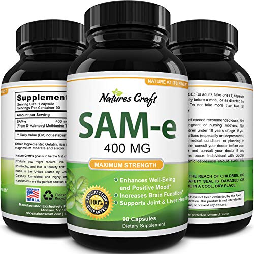 Pure SAM-E 400mg S-Adenosyl Methionine – SAM e Mood Support Nootropics – Nootropic